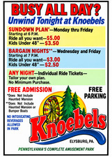 Vintage Knoebels Amusement Park  & Picnic Ad Magnet –  Elysburg, Pennsylvani picture