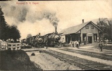 Rumney New Hampshire NH Railroad Depot c1900s-10s Vintage Postcard picture