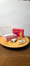 VTG 1950s Thompson Designs Modern Manicure Set NOS New Nib Pink Atomic Starburst picture