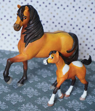 Spirit Stallion Cimarron & Foal CUSTOM Horses Just Play Fan Repaint Rustic picture