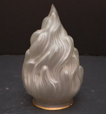 Vintage French Style Flame Frosted Glass Lamp Shade - 7” X 4”- 3” Fitter picture