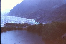 c1960's Ektachrome 35mm Slide Border Mendenhall Glacier Juneau Alaska Landscape picture