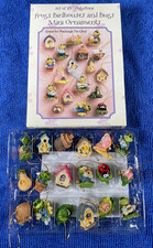 Set of 18 Polystone Frogs, Birdhouses and Bugs Mini Ornaments Package Tie-Ons picture