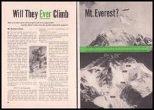 “Will They Ever Climb Mt. Everest?”1952 article Raymond Lambert Swiss Expedition picture