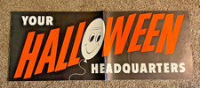 Vintage Ben Franklin 5 and Dime Store Hanging Halloween Sign 44