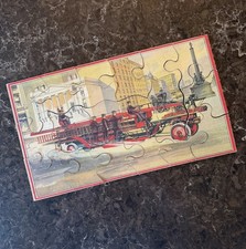 Vintage 1900's Fire Engine Truck Jigsaw Puzzle - Complete - Beautiful Graphics picture