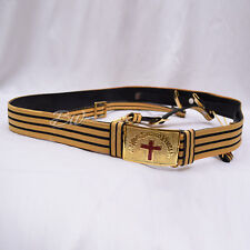 Masonic Knight Templar Sword belt Gold Wire Braided and Gold Plated  Metal Parts picture