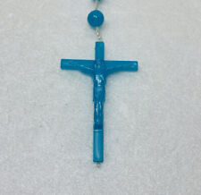 Vintage 1970s Rosary Crucifix 13” “Immaculate Heart Of Mary” Praying Beads 18 picture