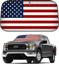 D-Lumina Windshield Sun Shade American Flag for 2021-2025 F-150 F150 Lariat, Kin picture