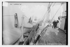 Photo:SS Lafayette Ship Deck Lifeboats 1900s Steamship Maritime Scene picture