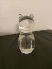 Spode Signed Etched Crystal Cat Paperweight  picture