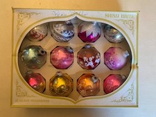 S/12 Vintage 1950's Shiny Brite 2 5/8