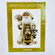 WINDY HILL Fur Coat Santa Collection  16” Hazel Figurine Christmas Decor Bells picture