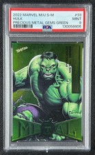 HULK PSA 9 2022 UD MARVEL SPIDERMAN #33 PRECIOUS METAL GEMS GREEN PMG 7/10 picture