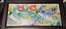 Vintage Mitsukoshi Japan Peacock Jewelry Box w/ Original Inspection Card... picture