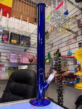 2FT Blue Glass Water Pipe Bong w/Bowl & Downstem – Glass Bong Water Pipe (24 in) picture