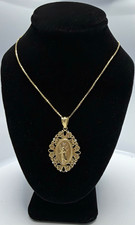 14K Gold Michael Anthony Angel Pendant ,Filigree ,Oval(Pendant Only) picture
