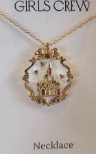 2026 Disney Parks Christmas Castle Necklace Girls Crew Fireworks NEW picture