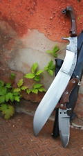 WK BEAUTIFUL CUSTOM HANDMADE 22 INCHES LONG KUKRI KNIFE WITH LEATHER SHEATH picture