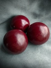 206g Ø61,5 CATALIN Billiard Ball Vintage vines red Cherry Bakelite? Faturan? OLD picture