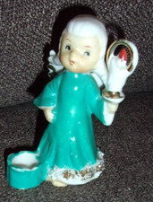 Vintage Christmas Angel Figurine Candle Holder  Made in Japan picture