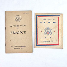 1944 Short Guide To Great Britain & France  WWII US Military War Department picture