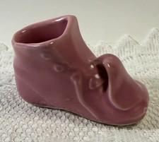 Vintage Pink Ceramic Baby Shoe Planter Bootie Nursery Decor Mid Century picture