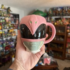 Mighty Morphin Power Rangers Pink Ranger 20oz Sculpted Ceramic Coffee Mug / Cup picture