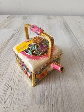 Kalifano watering can jeweled trinket jewelry box rhinestone flowers gardener un picture