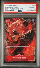 One Piece Romance Dawn #25 Roronoa Zoro [Alternate Art] OP01-025 PSA 10 picture