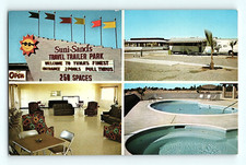 Yuma, Arizona Suni Sands Travel Trailer Park Pool Club House Hwy 80 Postcard D2 picture