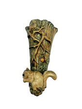 Weller Pottery Woodcraft Squirrel Wall Pocket Vase 1920s 1930s Zanesville Ohio picture