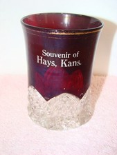 Vtg 1916 Red Ruby Flash HAYS KANSAS Souvenir Glass picture