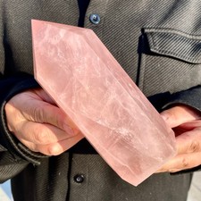 Natural Pink Quartz Crystal Column - Unique Decorative and Energy Stone 2.3LB picture
