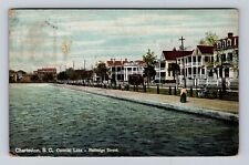 Charleston SC-South Carolina, Colonial Lake, Rutledge Street Vintage Postcard picture