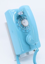 Aqua Blue Rotary 554 Wall Telephone - Full Restoration picture