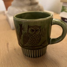 Vintage Green Owl Mug picture