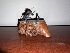 M. Bruno 1976 Burl Wood Unicorn Sculpture Fantasy Art Signed Miniature Decor picture