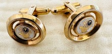Vintage MCM BPOE Elks Lodge Gold Tone Cuff Links picture