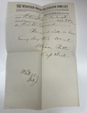 Vintage 1875 Western Union Telegraph Letter Darwin W Esmund Poughkeepsie NY picture