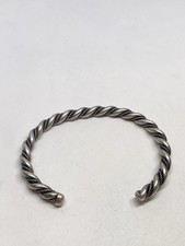 18g 925 STERLING SILVER TWIST HANDMADE CUFF BRACELET VINTAGE QUALITY picture