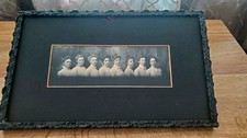 Antique  circa 1890-1900s Old Photo of Group of Women Framed Painted background picture
