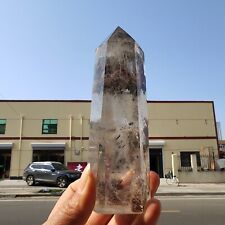 460g Rare NATURAL Green Ghost obelisk high-quality Quartz Crystal Point HEALING picture