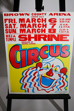 Vintage 1987 Green Bay Shrine Circus Poster Brown County Arena Cardboard 22x27 picture