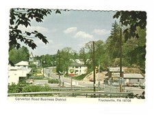 Carverton Road Business District Trucksville PA Vintage postcard unposted picture