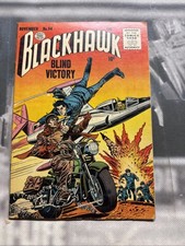 BLACKHAWK # 94 1955 QUALITY COMIC PUBLICATION WEB OF THE BLACK WIDOW B1SL picture
