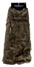 Hobby Lobby Christmas Shoppe Tree Skirt Thick Brown Faux Fur Christmas Decor 48