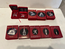 WATERFORD Crystal 12 Days of Christmas Ornaments Lot 10 of 12 original Boxes picture