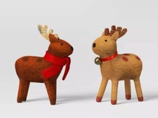 2024 TARGET CHRISTMAS WONDERSHOP FELTED WOOL DEER SET picture