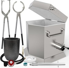CANALHOUT 9KG/19.5lbs Propane Melting Furnace Kit w/ Crucible & 2 Tongs for Meta picture